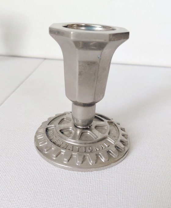 Set Portacandele Rotary International – Club Enghien-Edingen – Metal (photo 11 of 13)