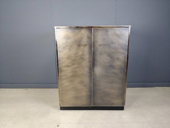 Image 1 of Barschrank aus Messing von belgochrom, 1980er Jahre