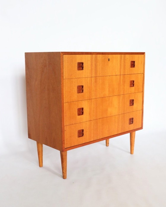 Image 1 of Cassettiera vintage in teak, mobile di design danese, stile retrò