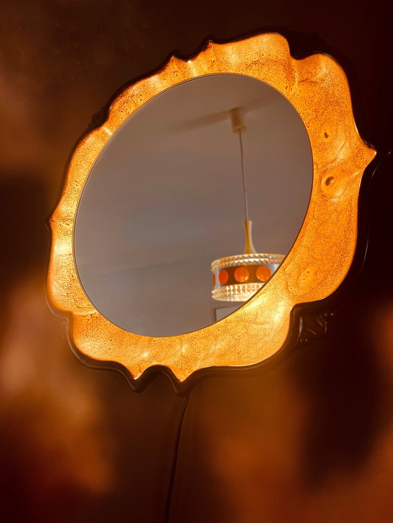 Image 1 of Very Unique! Fat Lava Mirror with Lighting