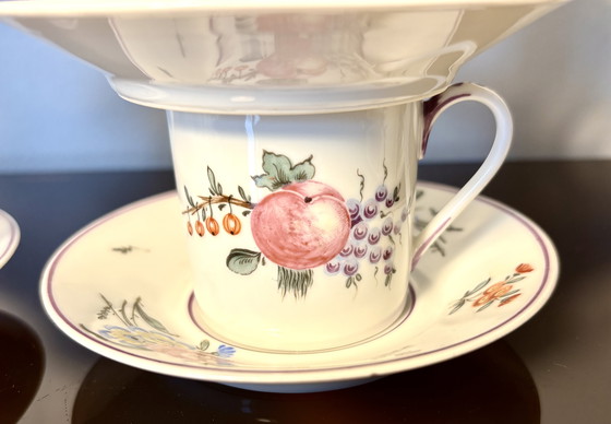 Image 1 of Set di 9/9 set da caffè di Mennecy Villeroy XVIII secolo