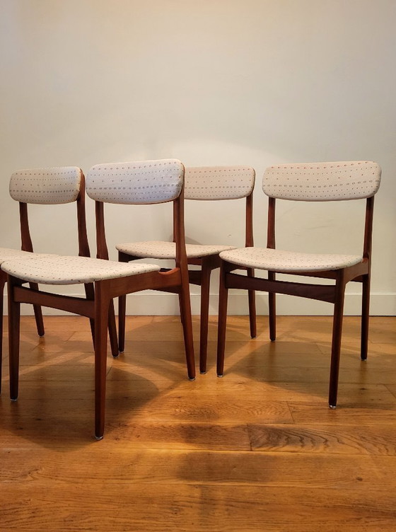 Image 1 of Set di 4 sedie di B. Rasmussen per Thorsø Møbelfabrik