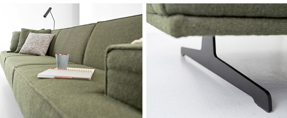 Image 1 of Sofá de tela Enzo Luca Naso de 3,5 plazas