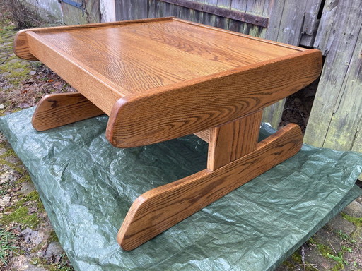Brutalist Chalet Coffee Table - Solid Oak