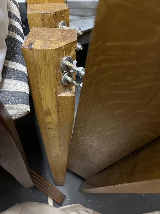 Image 1 of Plain oak extendable table