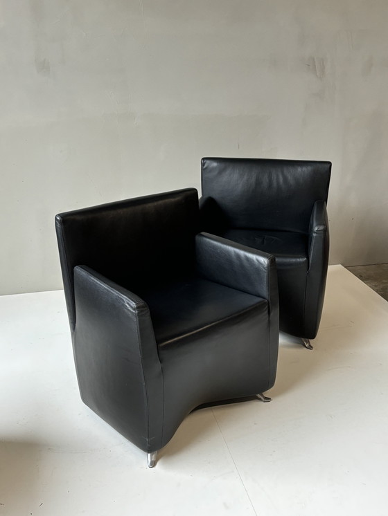 Image 1 of Set van 2 Caprichair fauteuils – Hannes Wettstein, Baleri Italia (1990) – Iconisch design