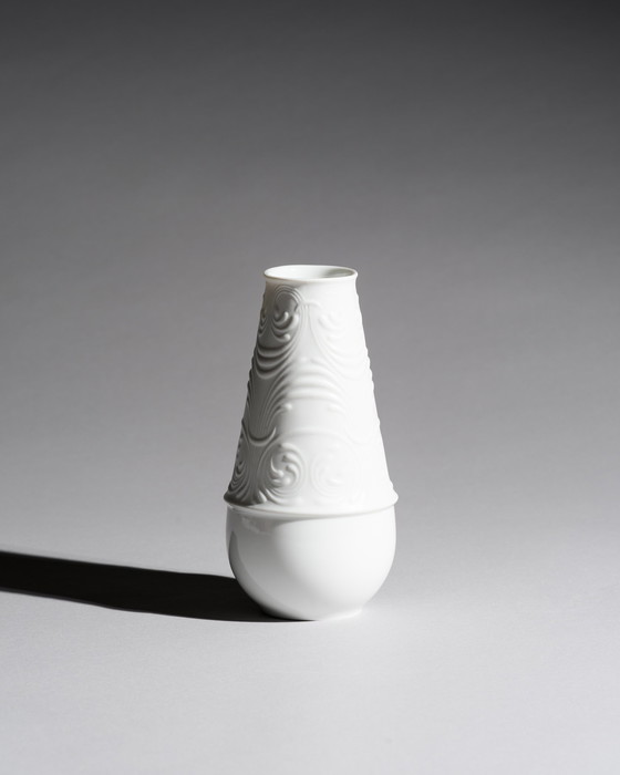 Image 1 of Rosenthal Vase Bjørn Wiinblad Bisque Porcelain Matte & Glossy Relief MCM WGP