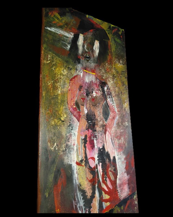 Penalty – Abstract Figurative / Expressionism – Original Oil on Canvas (ca. 40x120 Cm) – Paintings & Drawings (photo 9 of 10)