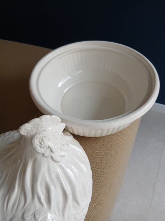 Image 1 of Vintage eggshell/covered dish, earthenware