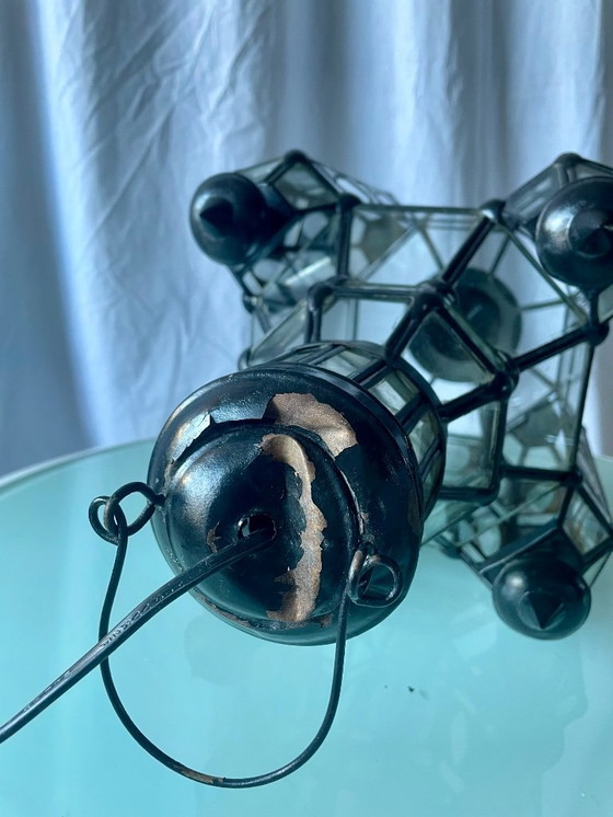 Image 1 of Marokkanische Pendelleuchte aus Glas und Metall