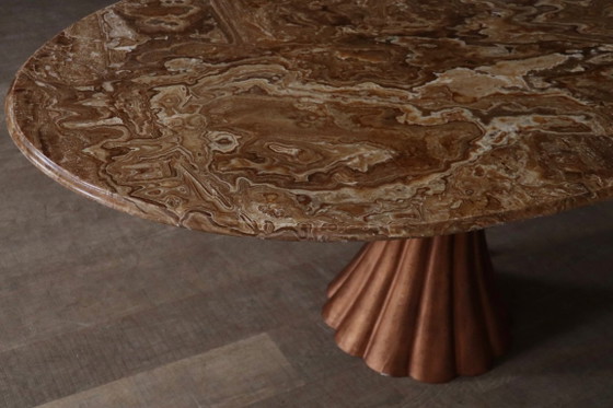 Oval Onyx Marble Dining Table By Angelo Mangiarotti, Italy, 1970s – Iron, Vintage (photo 11 of 14)