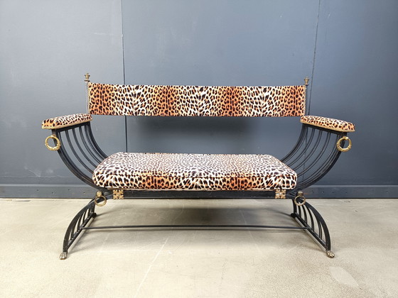 Image 1 of Maison Jansen style Curule Bench, 1960s