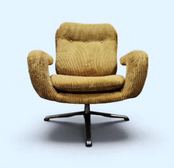 Romefa Noordwolde Enrico Wallès Draaifauteuil Nieuw Bekleed Ribstof – Draaistoelen, Metal, Textile (photo 2 of 11)