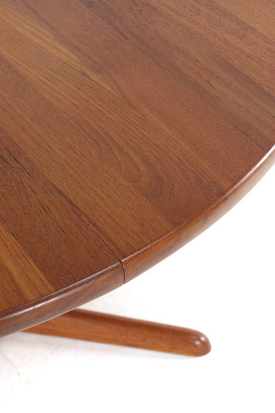 Image 1 of Vintage Round Danish 2x Extendable Teak Dining Table
