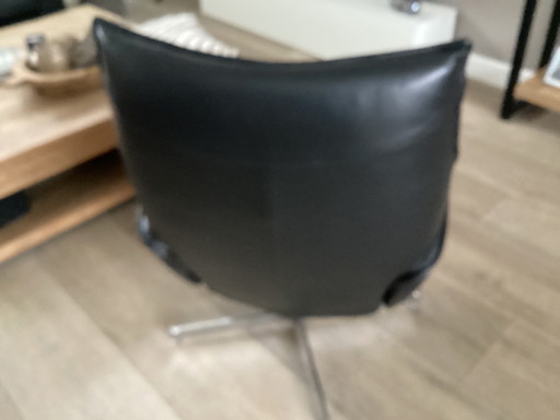 Leren fauteuil met bankje