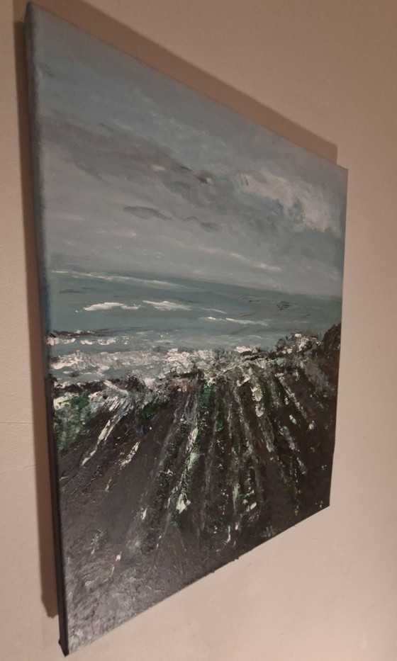 Olieverfschilderij "The Town" – Kathleen Storme – 50x40 cm – Kunst, Wood, Canvas (photo 4 of 8)