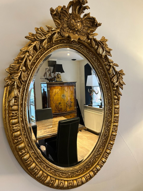LARGE imposing baroque mirror – Wood (photo 6 of 13)