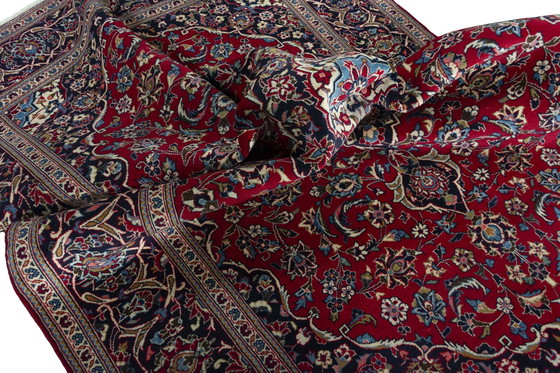 Image 1 of Handgeknüpfter Kashan Kork Orientteppich – 300 x 195 cm – Klassisches Rot & Feinste Handarbeit