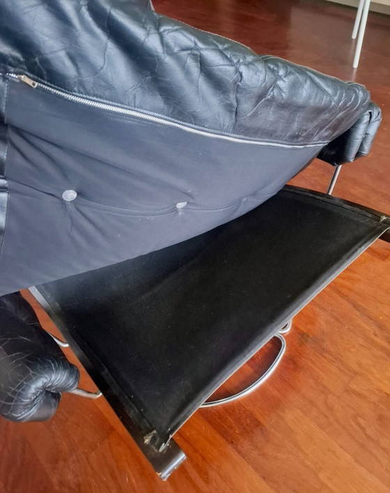 Image 1 of Sillón giratorio de cuero auténtico