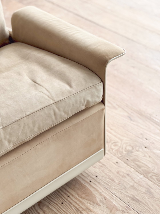 Image 1 of Sedia da salotto moderna di metà secolo in fibra di vetro e pelle scamosciata di Dieter Rams per Vitsoe, Germania, 1960