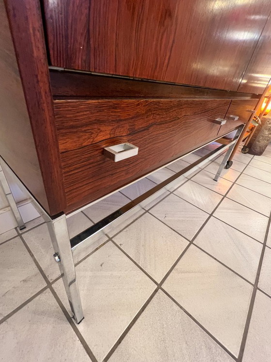 Image 1 of Meuble de bar vintage / Buffet avec éclairage, palissandre, années 1960