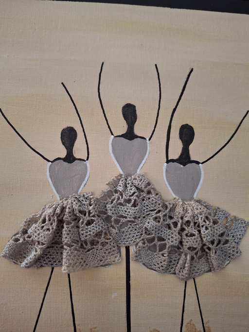 Acrylschilderij DE Ballerina's 