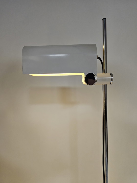 Image 1 of Lampada da terra in metallo bianco Braun Feldweg per Doria Leuchten anni '60