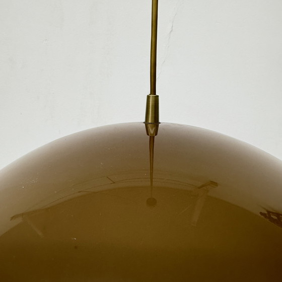 Image 1 of Lampada a sospensione a fungo marrone, anni '70