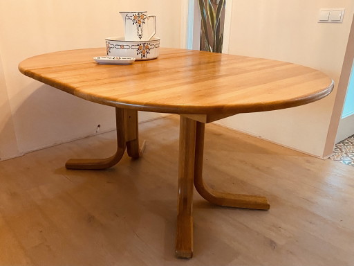 Tavolo da pranzo allungabile originale design danese vintage anni '70