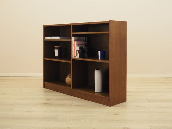 Libreria danese in impiallacciatura di noce con ripiani regolabili, forma bassa mid-century – Librerie, Wood (photo 4 of 8)