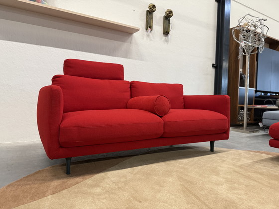 Image 1 of Pode Tweak Sofa 2x80 Incl. Footstool Hallingdal fabric Red