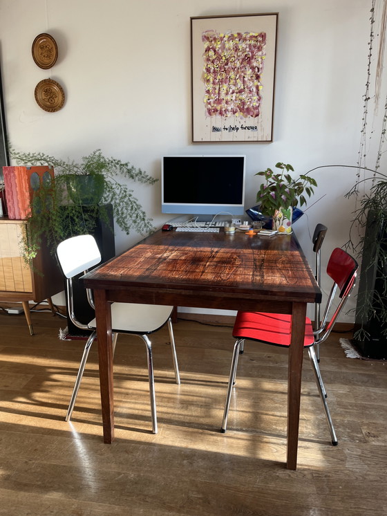 Image 1 of Grande table à manger en bois