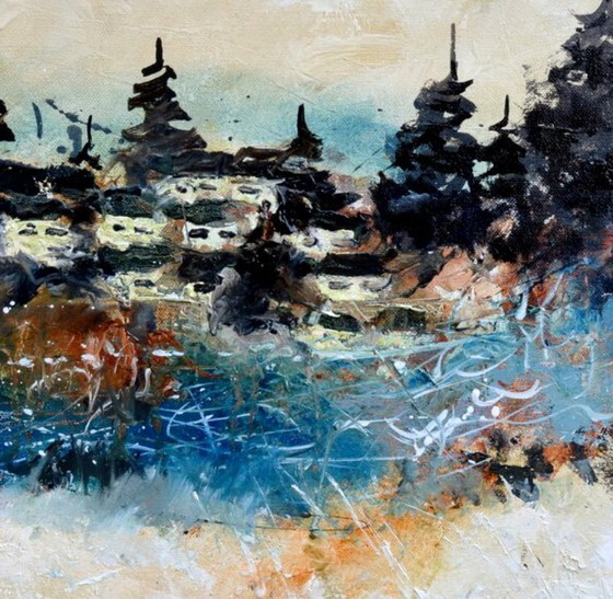 Inverno nella mia campagna – P. Ledent, Arte, Wood, Canvas (photo 3 of 5)