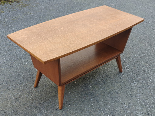 Table basse trapézoïdale Vintage 60s Quarter Sawn Oak