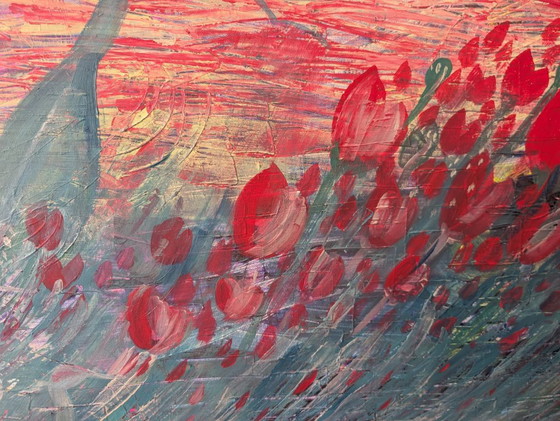 Birds in Green – Paintings & Drawings, Canvas (photo 2 of 5)