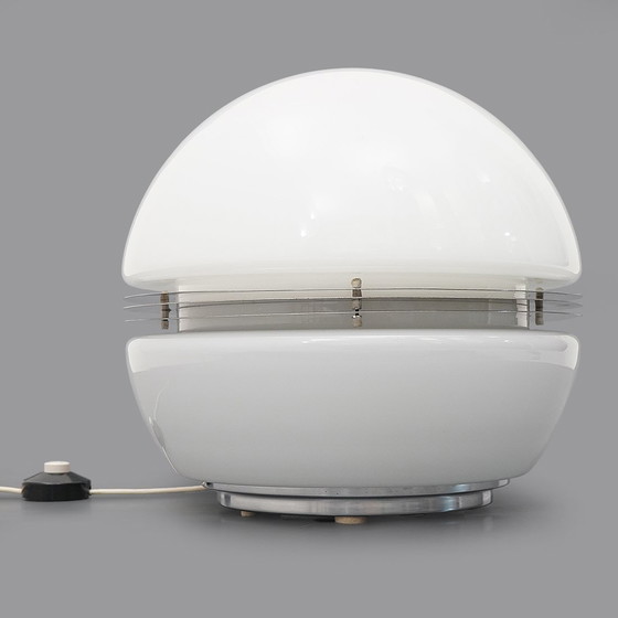 Image 1 of White glass table lamp by Enrico Tronconi for Tronconi, 1970s