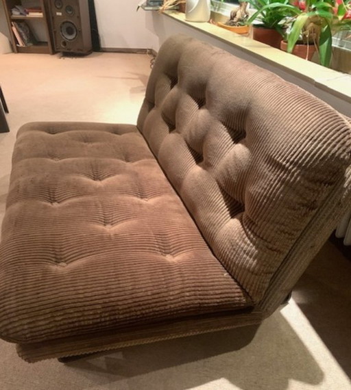 Divano C683 Kho Liang Le Artifort Cord Vintage Mid-Century Divano a 2 posti