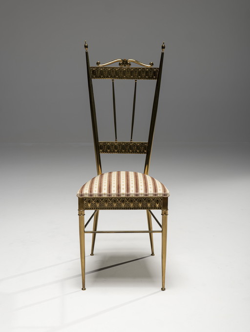 Chiavari Brass Side Chair, Italy, 1960s