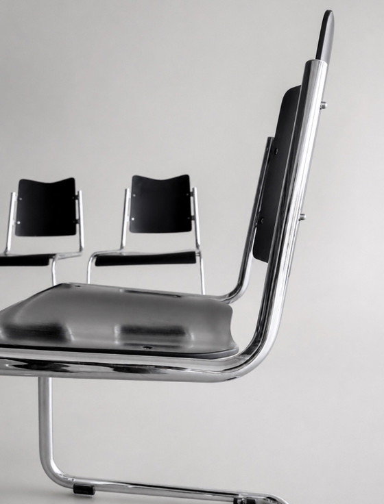 Image 1 of Set of 4 Vintage Tecta B11 Cantilever Chairs, Jean Prouve