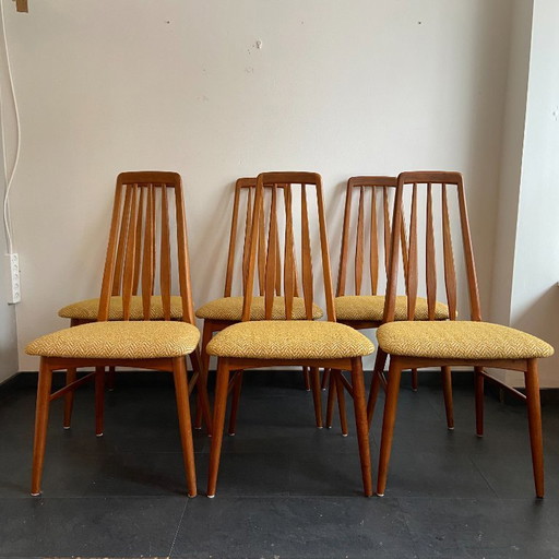 Ensemble de 6 chaises à repas vintage par Niels Kofoed
