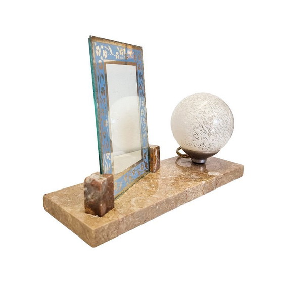 Image 1 of Art Deco lamp with photo frame