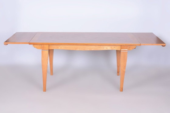 Restored Art Deco Folding Table, by J. Leleu, Oak, Spruce, France, 1920s – Dining tables, Metal, Wood (photo 16 of 18)