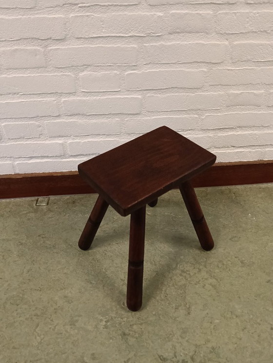 Vintage Wooden Stool from the 70s/80s (photo 3 of 9)