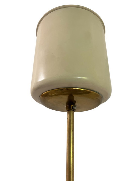 Image 1 of Kaiser & Co. (Idell) Lámpara de techo de latón industrial Art Decó/Bauhaus, años 30