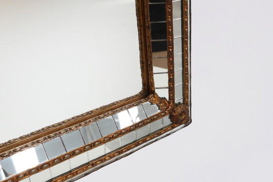 Image 1 of 20th Century Spanish trapezoidal Venetian mosaic Mirror with brass details 