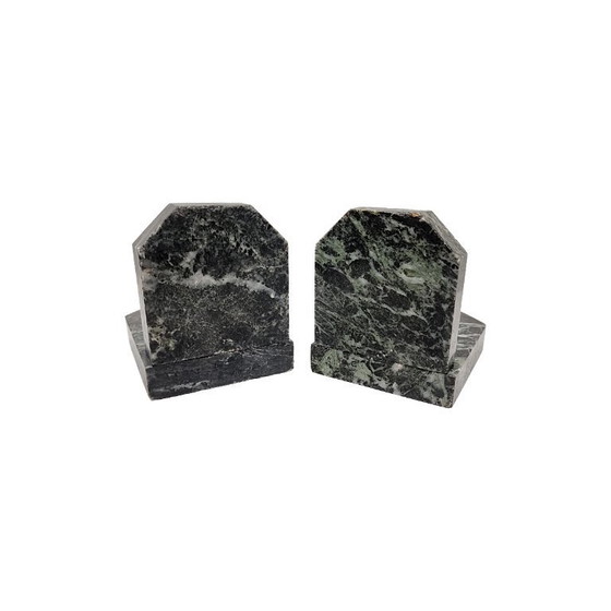 Image 1 of Französische Art-Deco-Buchstützen aus Marmor, 1930er Jahre