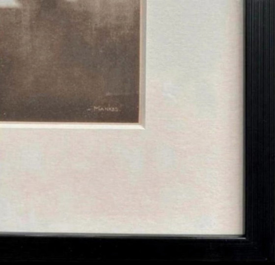 Image 1 of Jan Mankes 1889-1920 / Eliogravura originale Tordi in atmosfera serale 1923