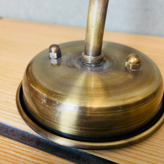 Image 1 of Applique murale réglable en laiton vieilli de style industriel