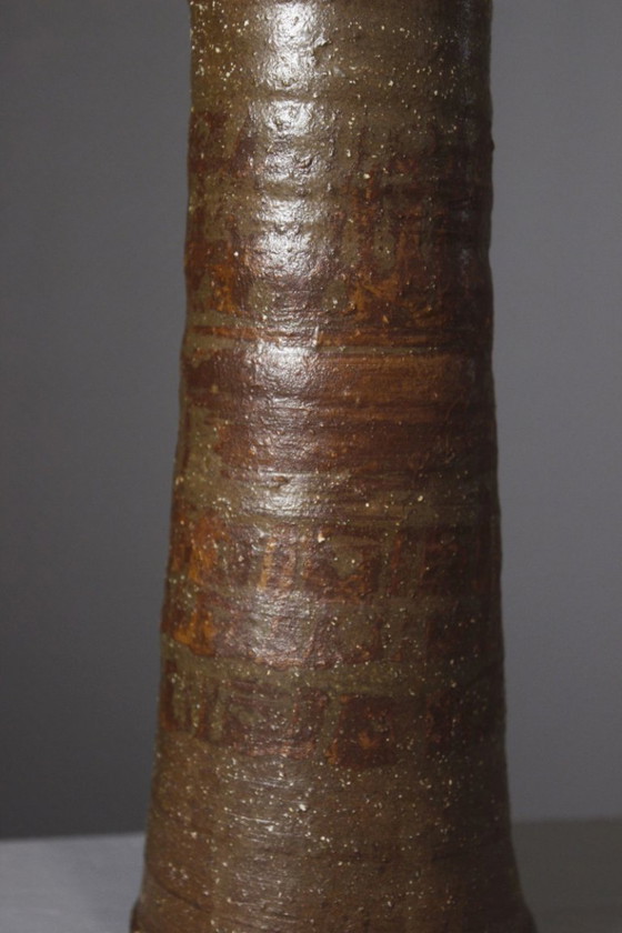 Voldemar Volkoff in Vallauris - Large Brutalist Stoneware Pitcher, France, 1950s – Vases, Ceramic (photo 3 of 9)