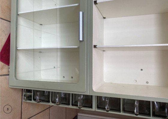 Image 1 of Meuble de cuisine original de Piet Zwart (Bruynzeel, années 1950) - restauré avec un caractère vintage